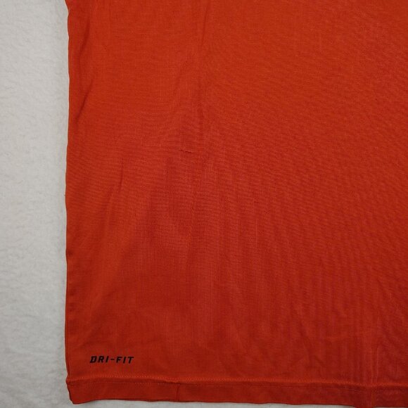 Nike Football Dri-Fit Orange Short Sleeve T Shirt Mens Large - Picture 5 of 9